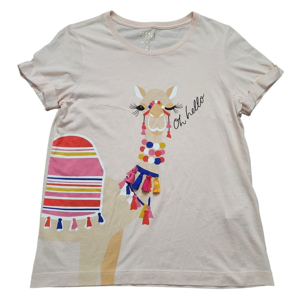 Kate Spade Oh Hello Camel Tee Shirt Size Small